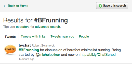 BFrunning Twitter Search