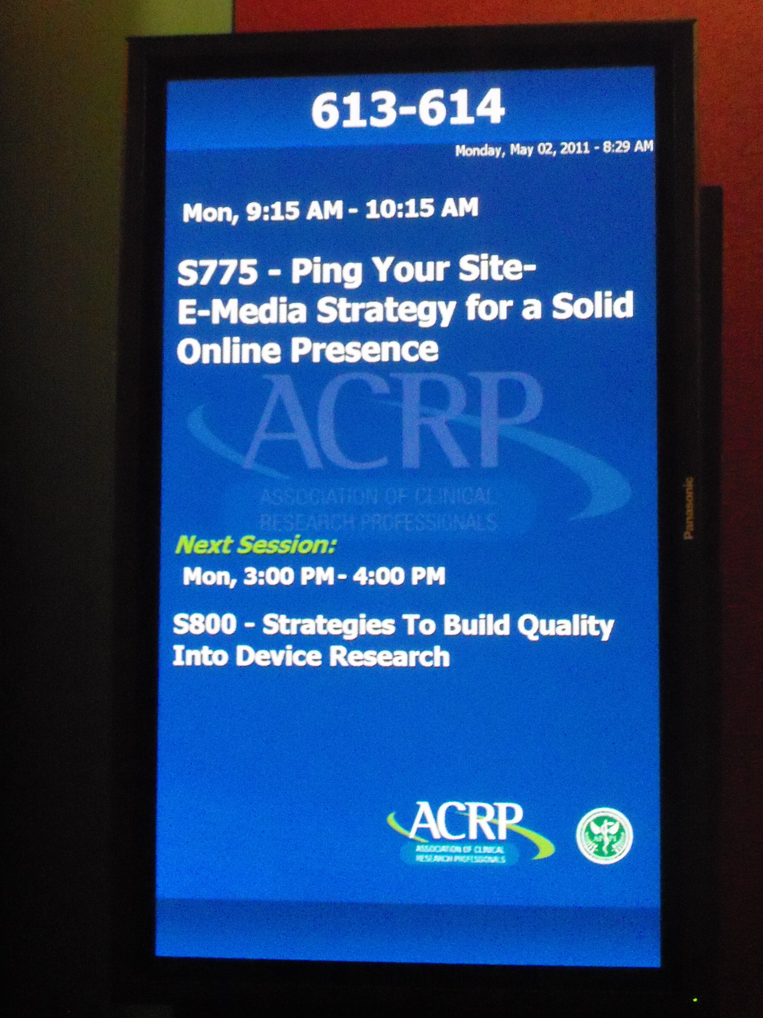 ACRP 2011 – Ping Your Site